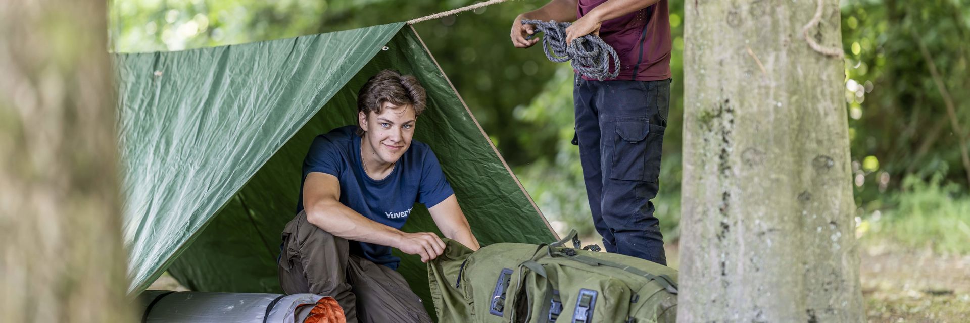 Student Outdoor & Nature buiten in het bos