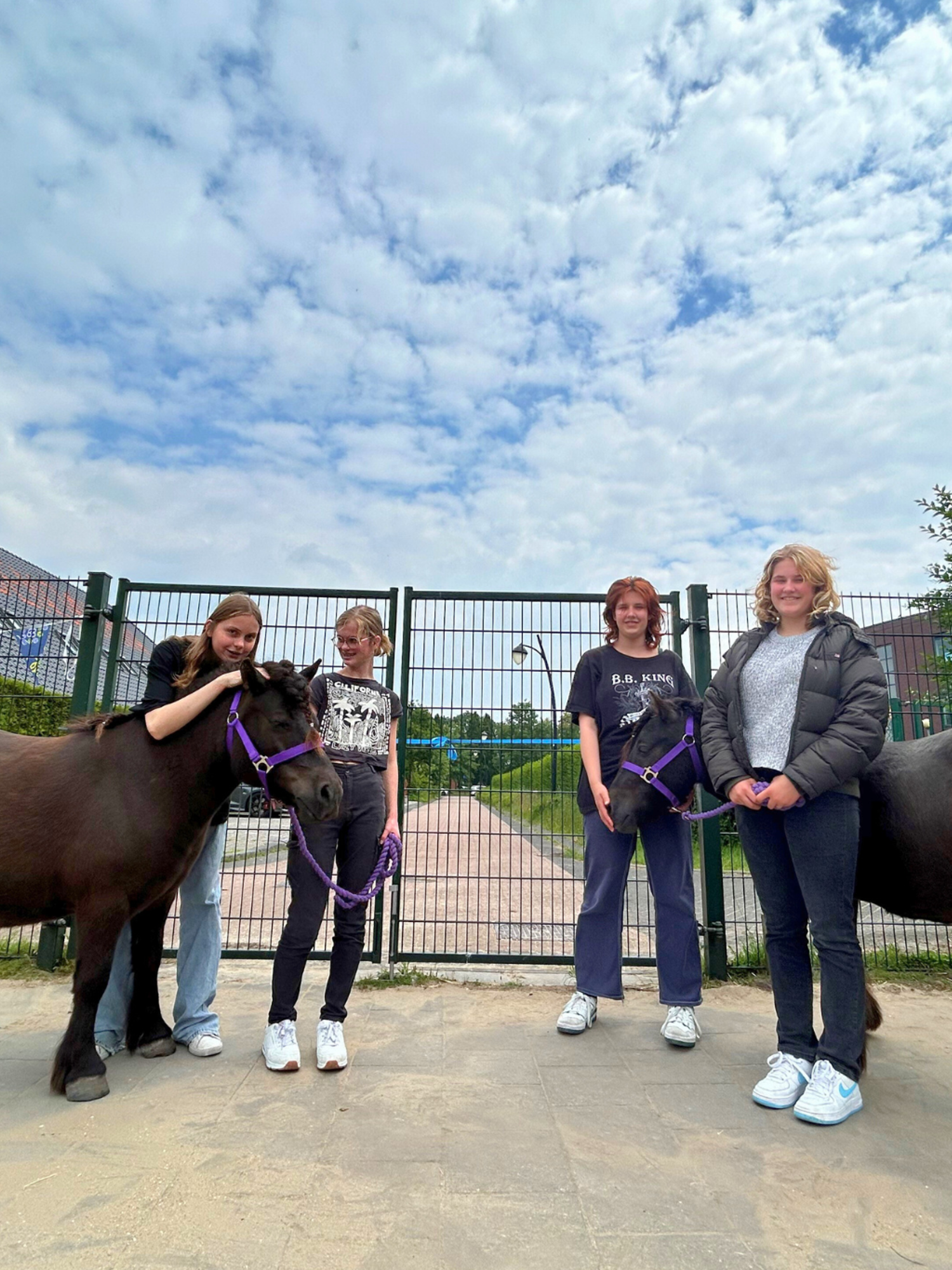 Docent leidt groep lachende studenten in klaslokaal