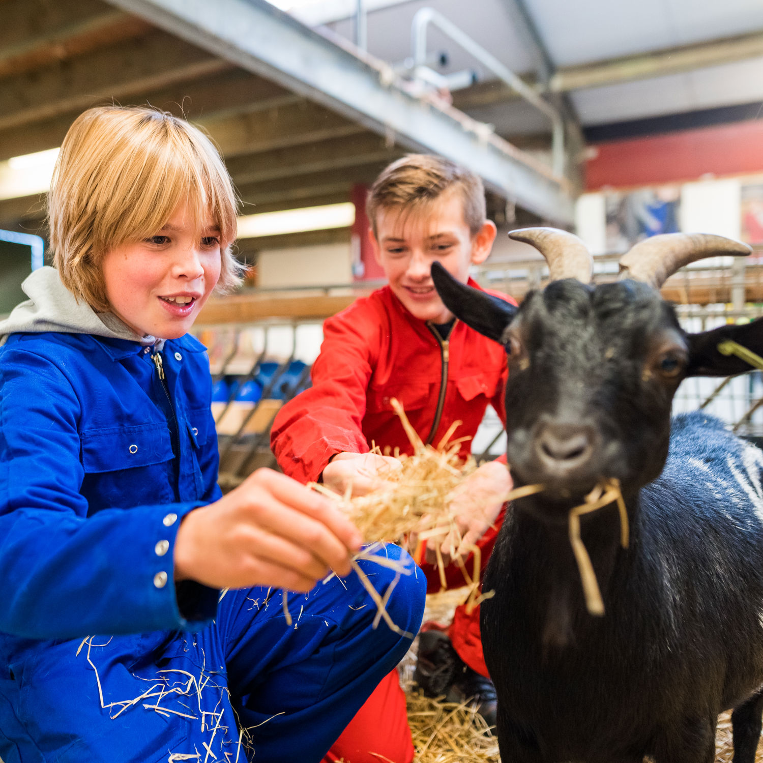 Meisje zittend op een bank voor kluisjes