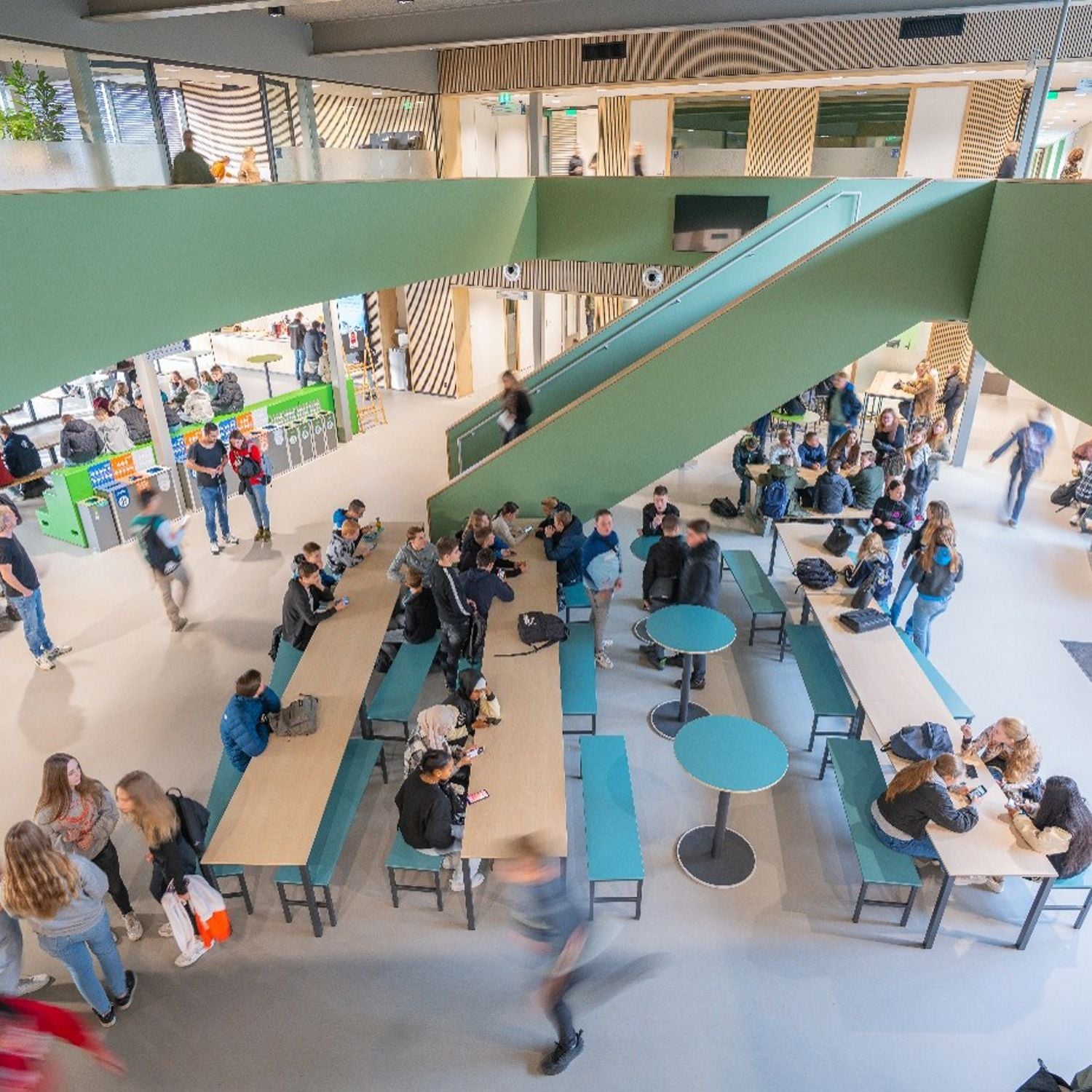 Onze vakdocent Duncan buiten bij een groep eenden